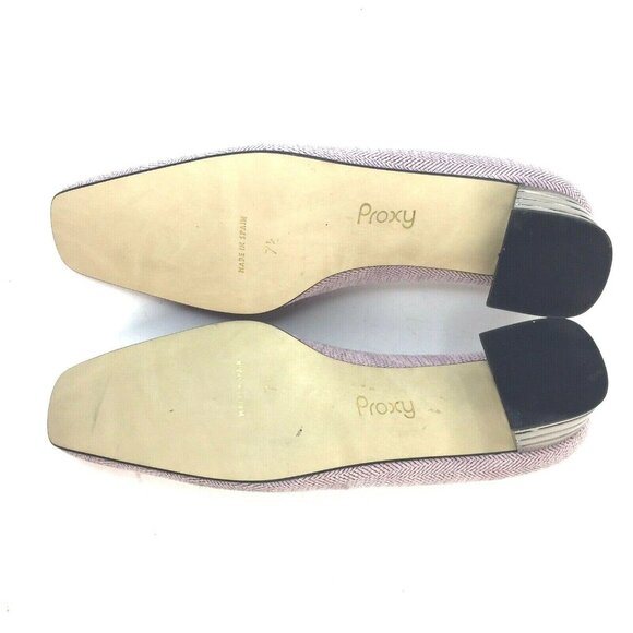 Proxy Womens Shoes sz 7.5M Pink Champaign Block Heel Made in Spain 34931 EUC - Picture 6 of 12